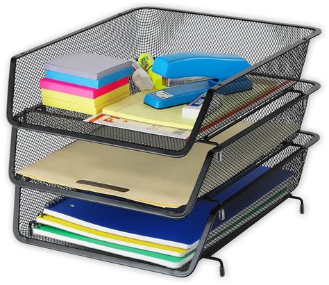 metal desk box|3 tier desk organizer.